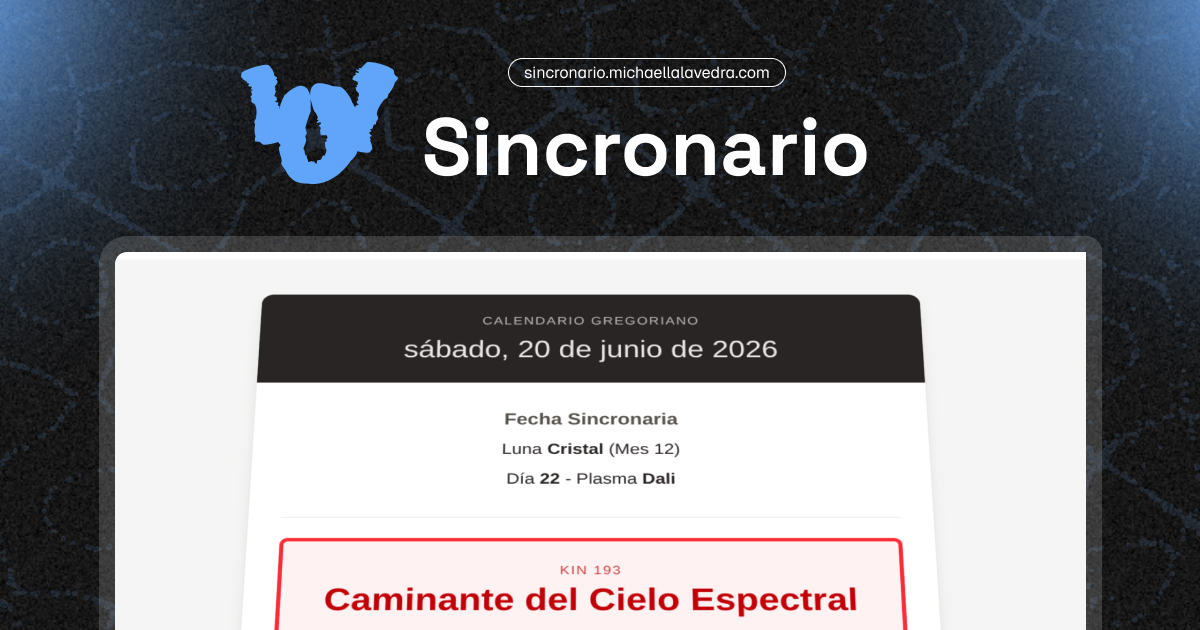Sincronario cover